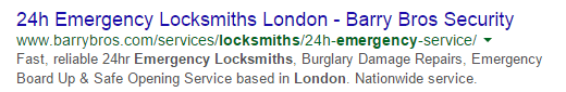 Emergency Locksmith London Meta Description