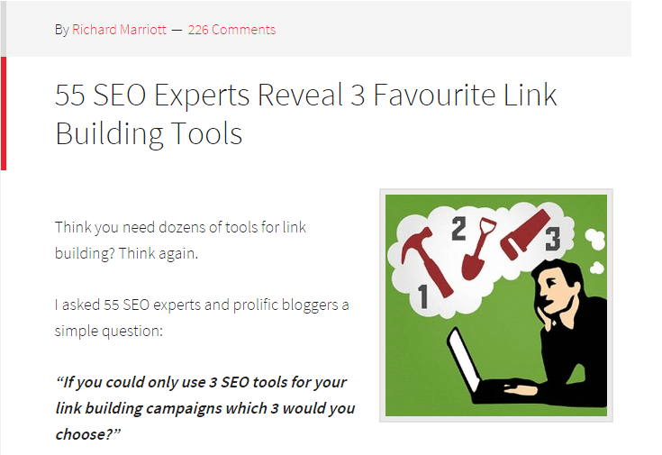 55 SEO Experts Reveal 3 Favourite Link Building Tools