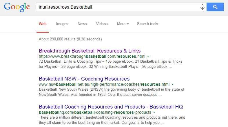 inurl resources Basketball Google Search