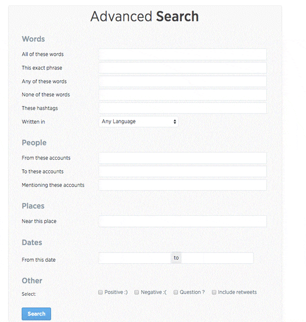 Twitter Advance Search