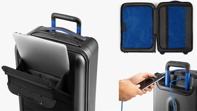 hard shell suitcase with laptop compartment