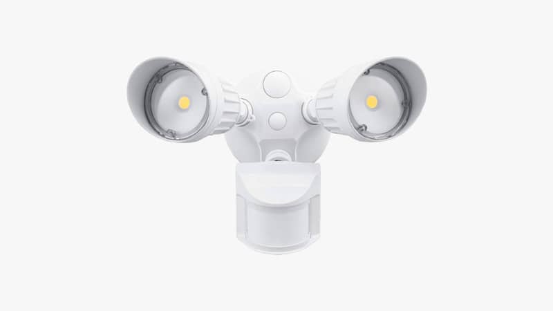 LEONLITE 20W Dual Head Motion-Activated LED Outdoor Security Light