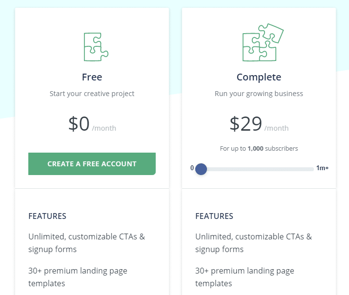 ConvertKit pricing plans