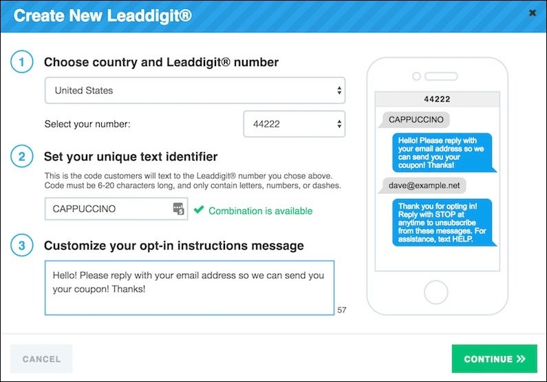 Create a new LeadDigit