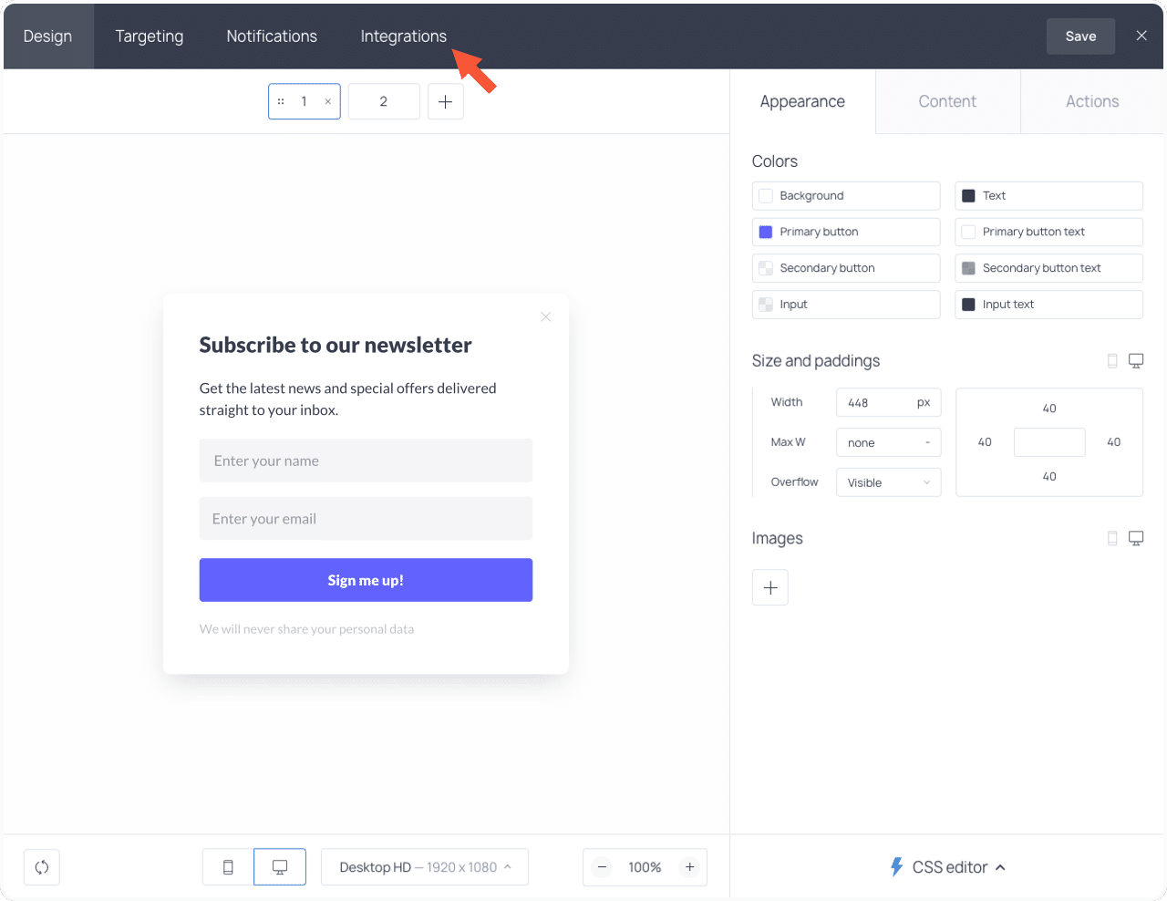 Forms Integration