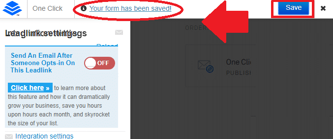 Save button Leadlinks