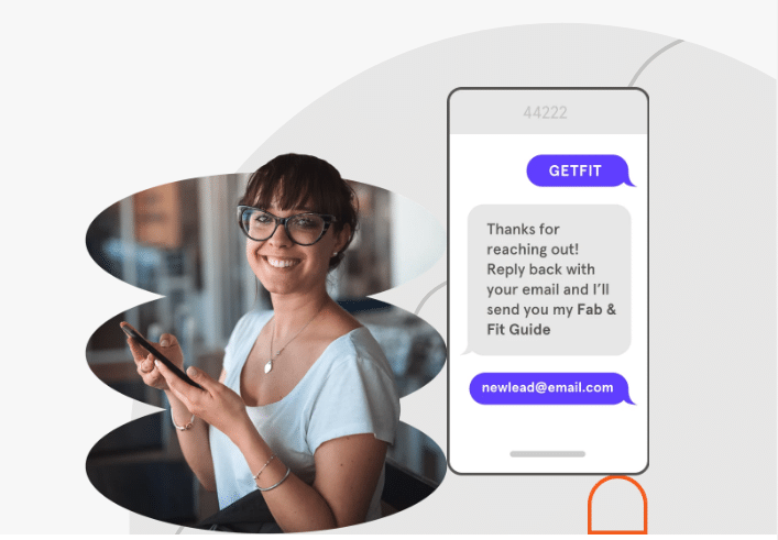 Text message to LeadPages