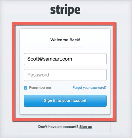 Stripe Login