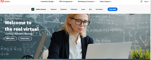 Adobe Connect Home Page