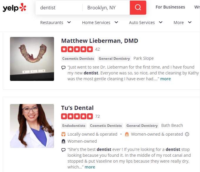 dentist in brooklyn yelp