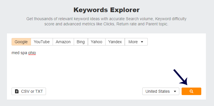 keyword explorer ahrefs