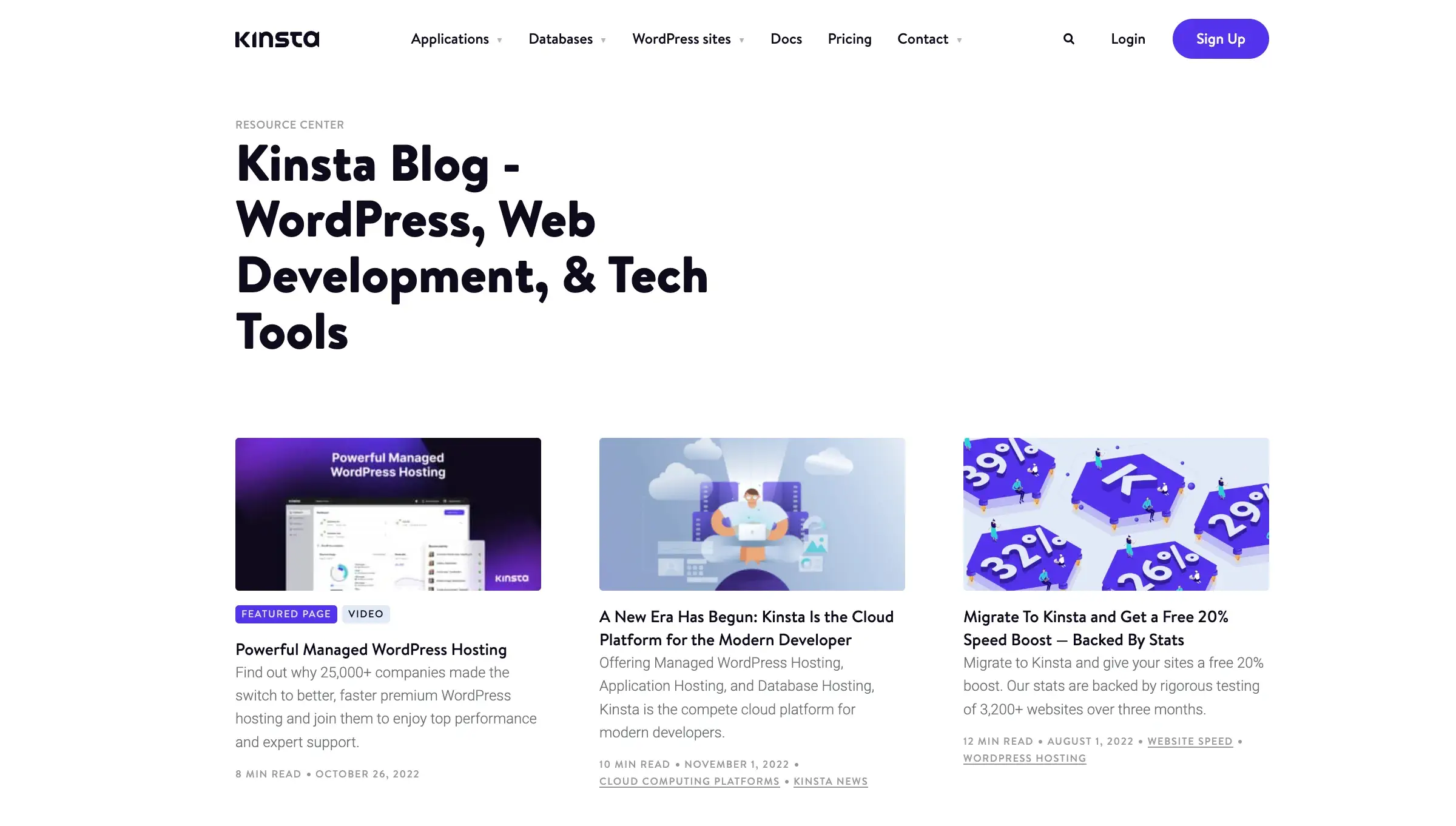 Kinsta blog