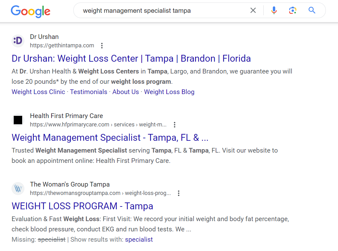 Semaglutide weight management seo results