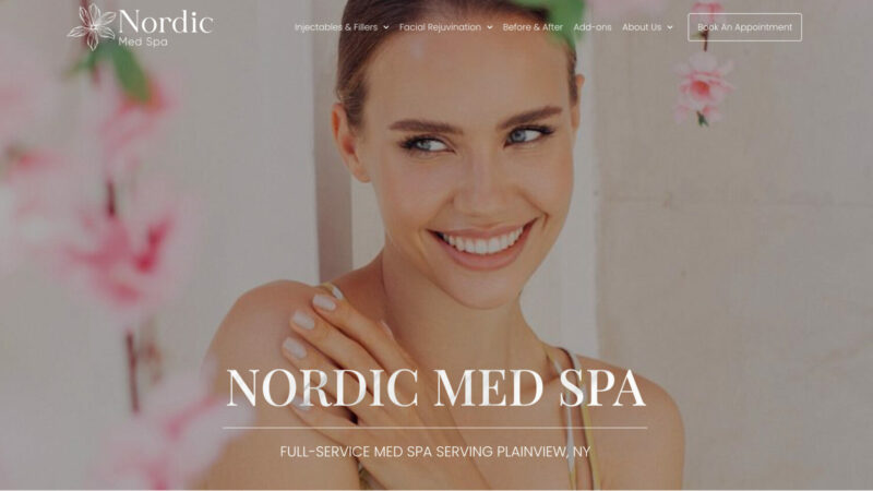 Homepage of Nordic Med Spa