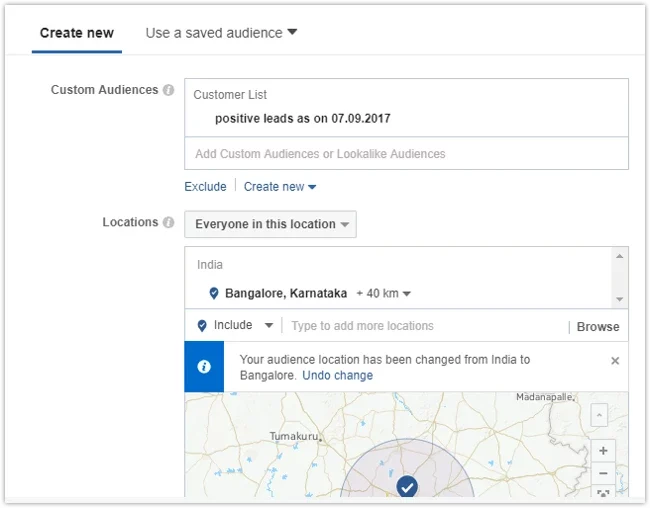 Utilize Facebook Lead Ads for Body Sculpting_4 You have a variety of options to choose from, including specific demographics and locations.